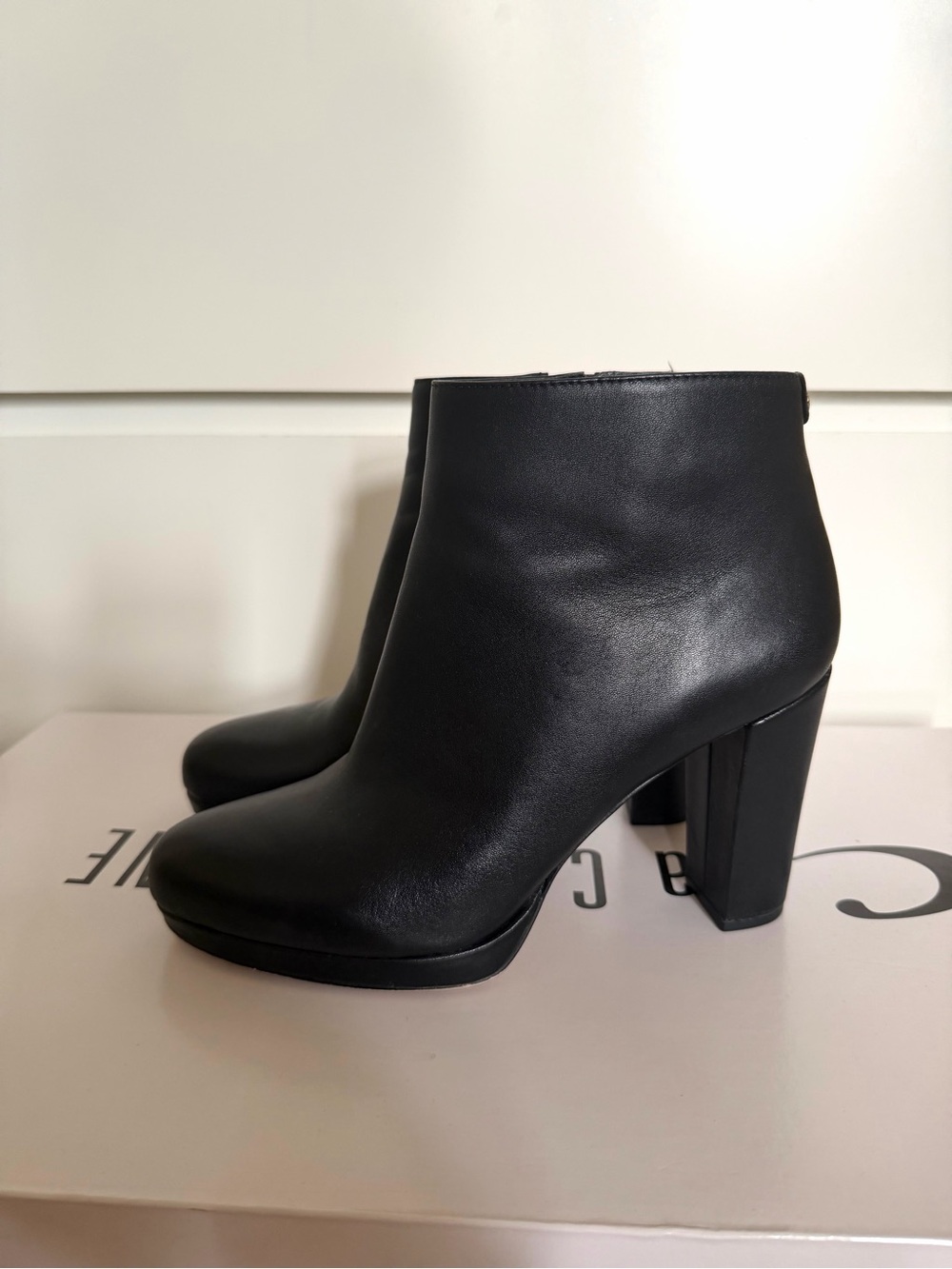 Michael Kors Leather Heel Ankle Boots